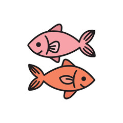 vector illustration of a fish