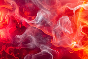 Obraz premium Mesmerizing red and orange smoke swirls in abstract motion