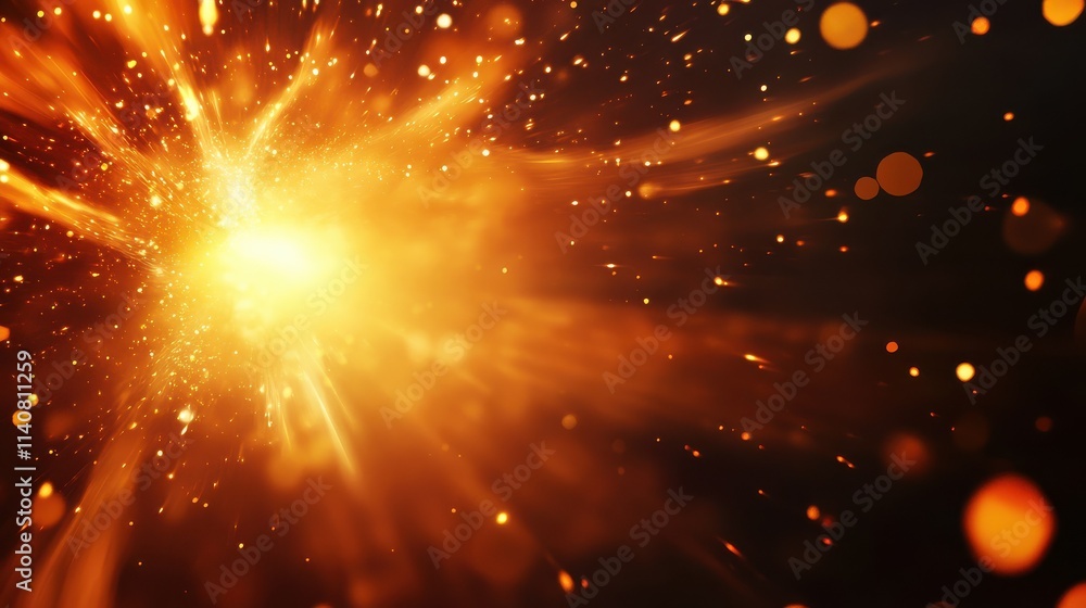 Poster abstract firework background with free space for text