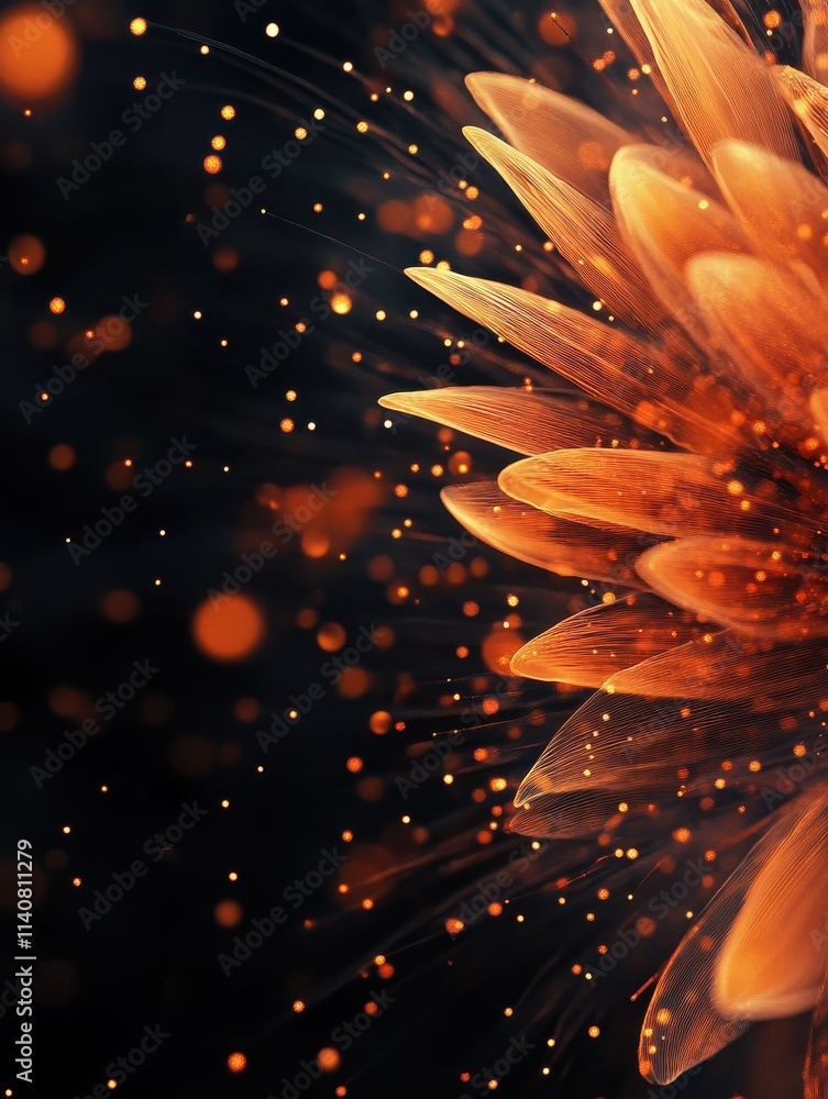 Poster abstract fireworks background and space for text