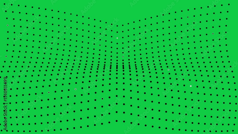 Poster blink dotten pattern overlay on green abstract background video featuring blinking dots.