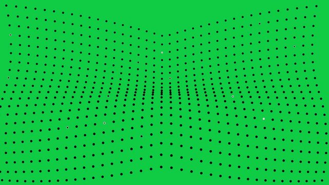 blink dotten pattern overlay on Green abstract background video featuring blinking dots.