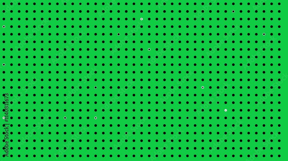 Poster blink dotten pattern overlay on green abstract background video featuring blinking dots.