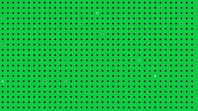 blink dotten pattern overlay on Green abstract background video featuring blinking dots.