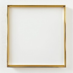 A simple thin gold border with clean edges surrounding a blank space on a white background 