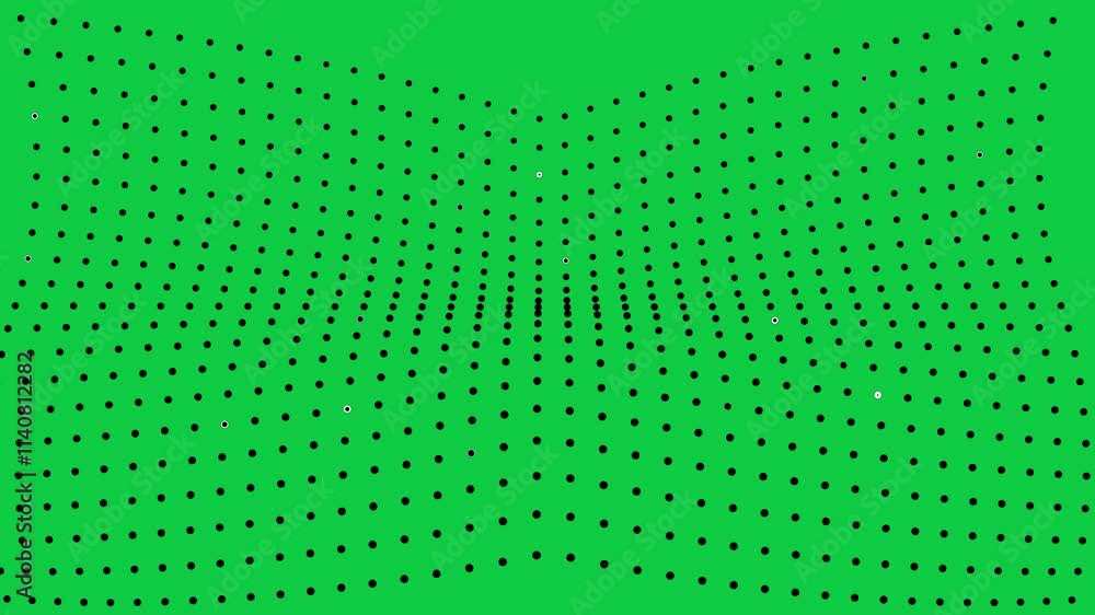 Poster blink dotten pattern overlay on green abstract background video featuring blinking dots.