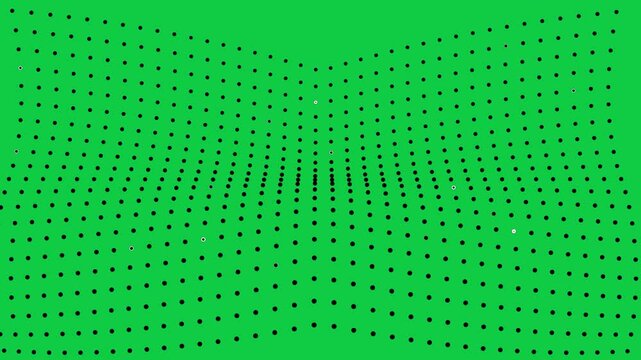 blink dotten pattern overlay on Green abstract background video featuring blinking dots.