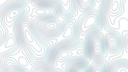 Topographic map. Geographic mountain relief. Abstract lines background. Contour maps. Vector illustration, Modern design with White background with topographic wavy pattern