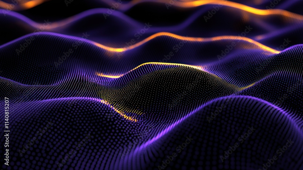 Poster Abstract representation of waves with vibrant colors and textures.
