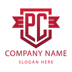 Obraz premium This bold, red logo features the initials 