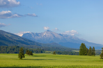 High Tatras with Krivan peak in spring time, Slovakia