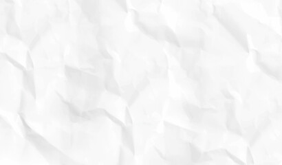 White paper wrinkled texture abstract background.