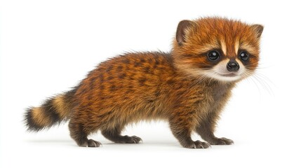 Fototapeta premium A charming animal with soft fur curiously explores a vibrant, wonder-filled world