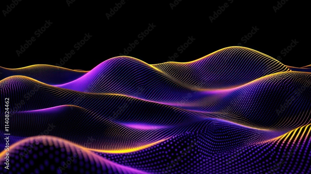 Aufkleber Abstract waves in vibrant colors create a dynamic visual effect.