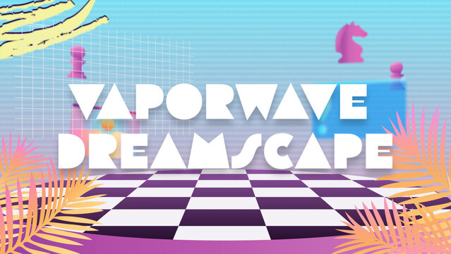 Vapourwave Text Reveals