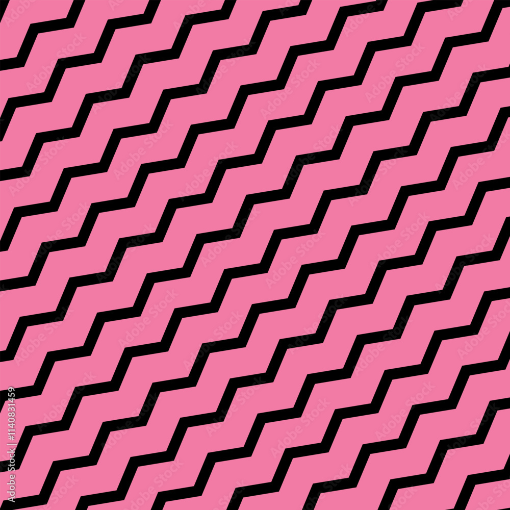 Poster abstract zigzag lines colorful geometric seamless pattern background. vector illustration design
