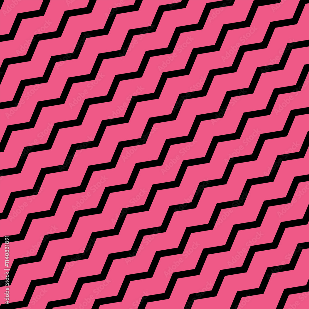 Aufkleber abstract zigzag lines colorful geometric seamless pattern background. vector illustration design