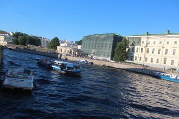 Singer Building, Hermitage Museum Building, Winter Palace, Alexander Column, Palace Square in St....