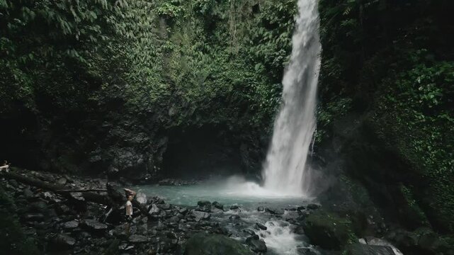 Huge Waterfalls in Deep Rainforest