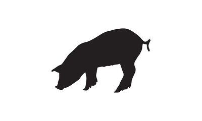 silhouette of a bull