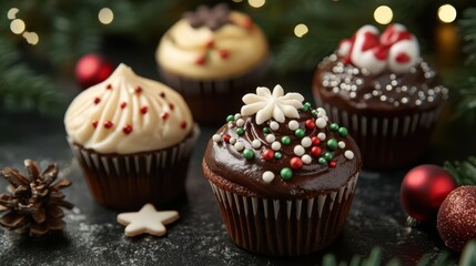 The Festive Holiday Cupcakes