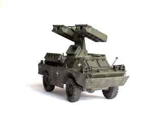 Scale model of old vehicle
