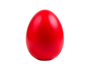 The red Easter egg template is isolated