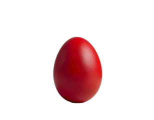 The red Easter egg template is isolated