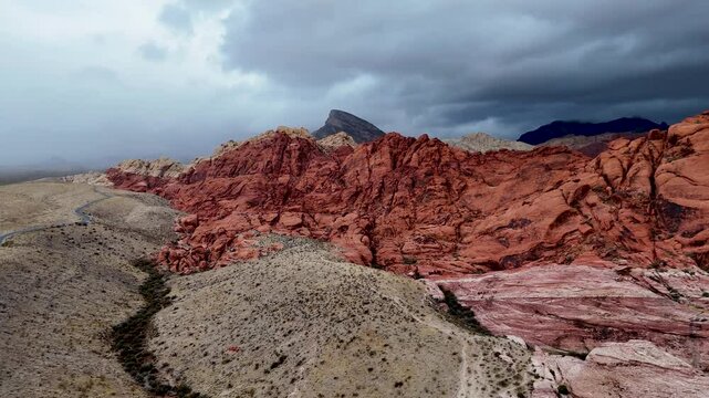 Red Rock Canyon Las Vegas Drone Video Aerial Nevada