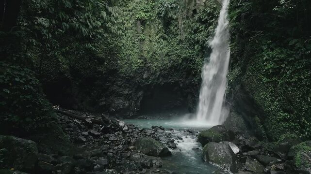 Large Waterfalls Philippines Push In Tilt Up