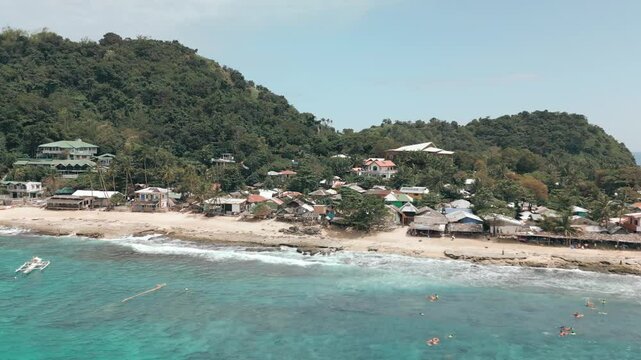 Remote Island Beach Fast Sideways Movement