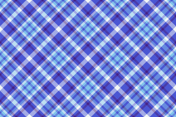 Bandanna background fabric plaid, hispanic seamless check textile. Craft vector tartan pattern texture in blue and white colors.