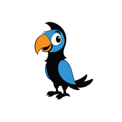 A parrot cartoon vector illsulation
