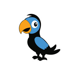 A parrot cartoon vector illsulation