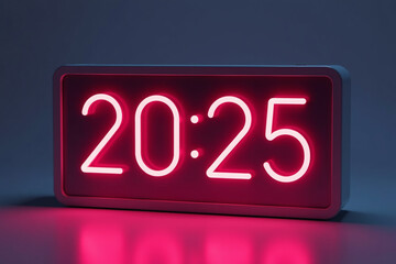 minimalist neon digital clock part time capsule designed year