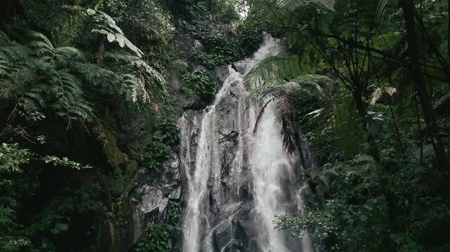 Large Waterfalls Drone Jib Down