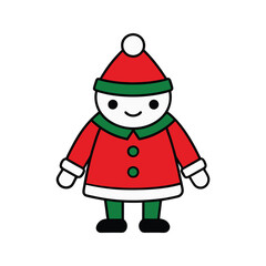 A cute cartoon christmas santa vector illustration