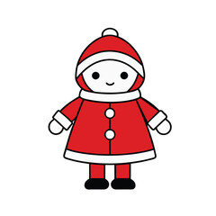 A cute cartoon christmas santa vector illustration