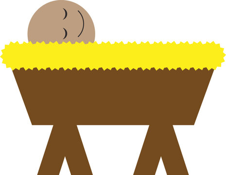 Baby Jesus Flat Design Vector