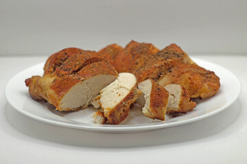 chicken breast with spices, garlic and parsley