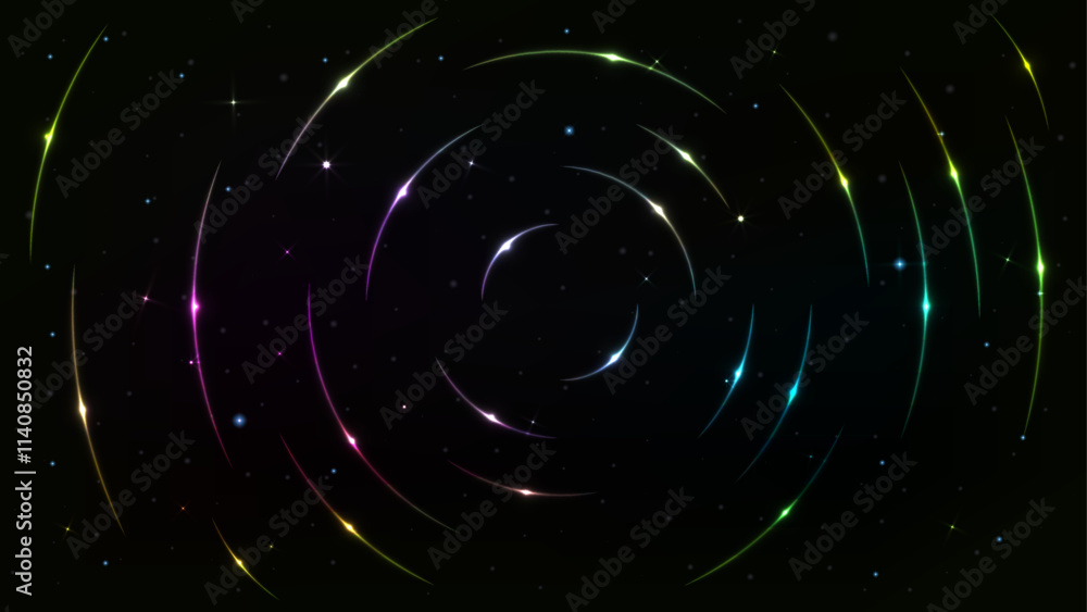 Poster universe outer space abstract gradient poster, background, and banner featuring starling light desig
