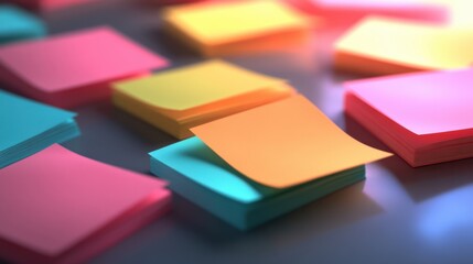 The Colorful Sticky Notes Arrangement