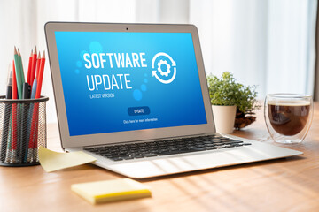 Software update on computer for modish version of device software upgrade