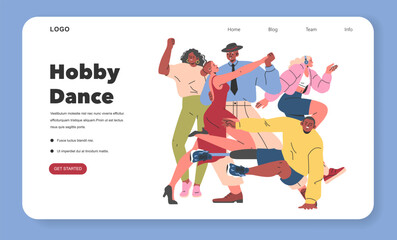 Hobby Dance. Flat Vector Illustration
