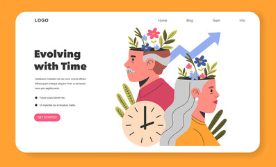 Perennial People. Flat Vector Illustration