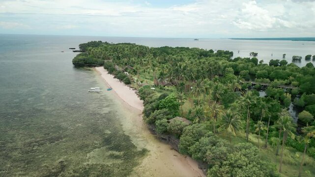Island Beach Drone Push In