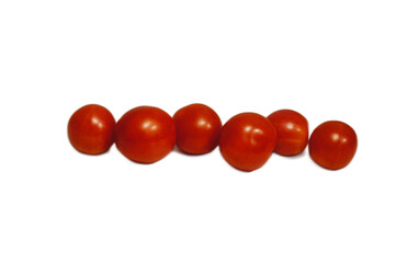 Obraz premium Fresh Tomatoes on White Background, Organic Produce Display