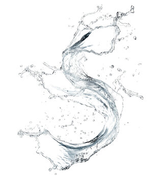 Blue water splash or wave splash isolated on transparent background png .generated ai