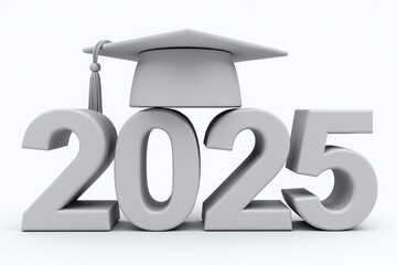 class graduates realistic model wearing white graduation