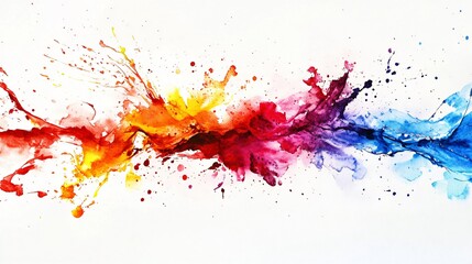 Fototapeta premium Abstract Watercolor Splash: A Vibrant Explosion of Color